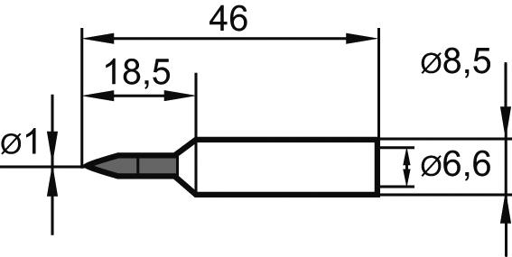 Lötspitze ERSADUR Nr. 8321,0 mm spitz, verlängert Ersa Produktbild img1 L