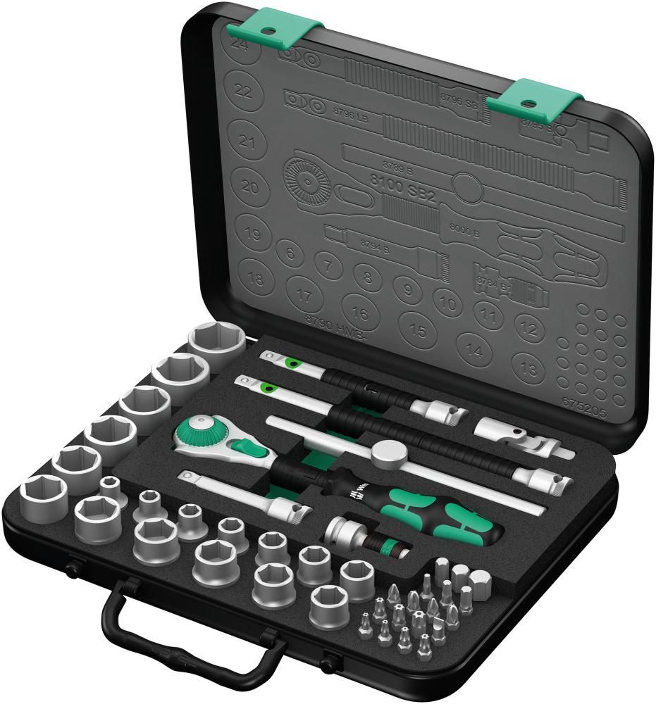 Steckschlüssel-Garnitur 3/8" ZYKLOP speed 43-teilig Wera Produktbild img1 L