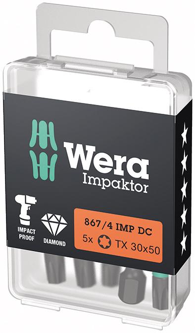 WERA Kraft-Bit Impaktor 1/4" TX T30x50mm 5er-Pack Produktbild img1 L