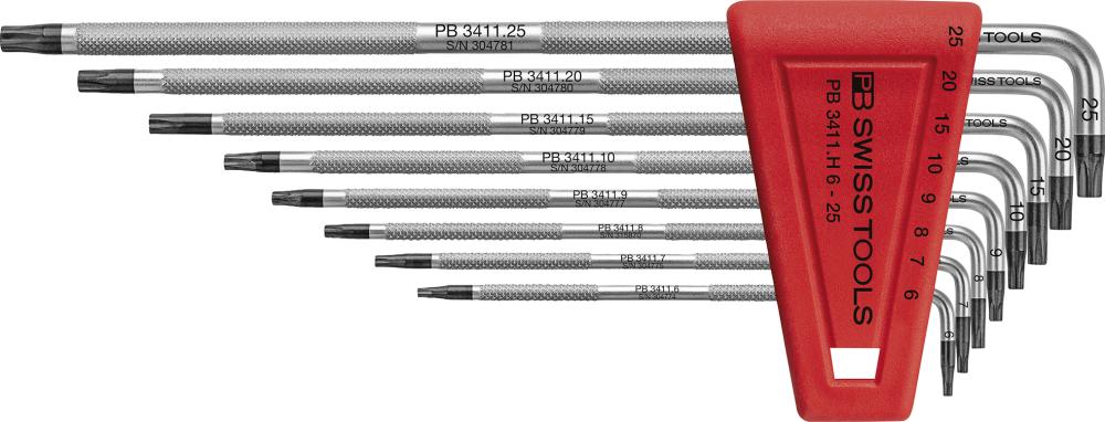 Winkelschraubendreher-Satz im Kunststoffhalter 9-teilig T6-T25 SAFETY PB Swiss Tools Produktbild img1 L