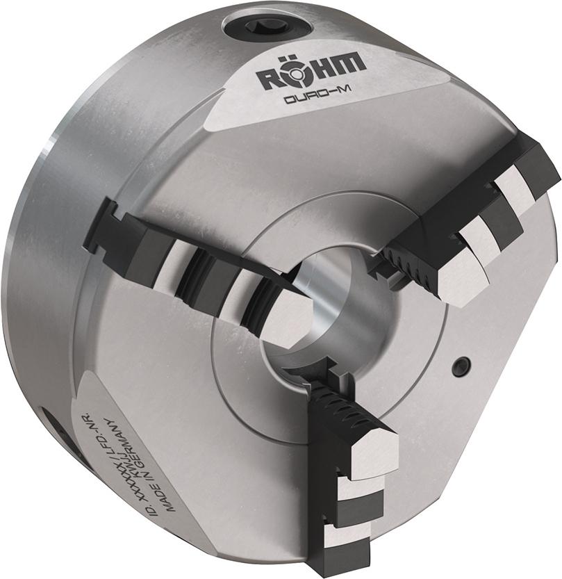 Drehfutter mit Spiralring DURO-M, 3-Backen, DIN 6350, Zylindrische Zentrieraufnahme, Form A, Stahlkörper, mit Bohr- und Drehbacken Produktbild img1 L