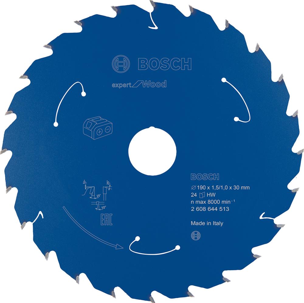 HM-Kreissägeblatt 190x1,5/1x30 24Z Bosch VE à 1 Stück Expert f Wood f Akkusägen Produktbild img1 L