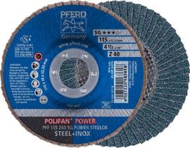 POLIFAN-Fächerschleifscheibe Z SG POWER STEELOX, Ø 115 mm, gerade