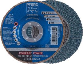 POLIFAN-Fächerschleifscheibe Z SG POWER STEELOX, Ø 115 mm, gewölbt
