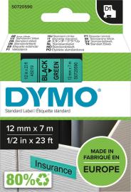 Schriftband D1 45019 schwarz/grün 12mmx7m DYMO Produktbild