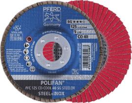 POLIFAN-Fächerschleifscheibe CO-COOL SG-STEELOX, Ø 125 mm, gewölbt