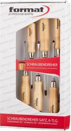 Schraubendreher-Satz für Schlitz/Kreuzschlitz PZ, mit Holzheft
