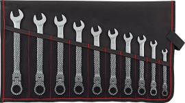 Gelenk-Ratschenschlüssel-Satz 8-19mm 10-teilig in Rolltasche FORMAT Produktbild