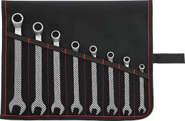 Ring-Maulschlüssel-Satz, gekröpft, 8-teilig