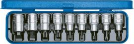 Schraubendreher-Einsatz-Garnitur 1/2" für Schlitz, Kreuzschlitz und Innenvielzahn, Nr. INX 19 PM