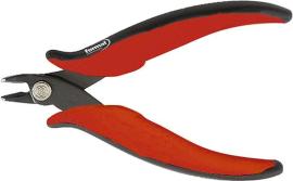 Elektronik-Seitenschneider, kleine Facette, runder Kopf, Spitzen 27° abgewinkelt