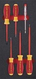 Werkzeugmodul VDE-Schraubendreher, 6-teilig, Modul 1/3