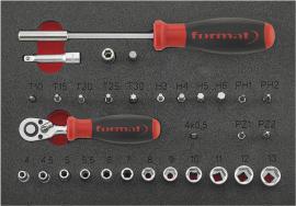 Werkzeugmodul Steckschlüssel 1/4", 30-teilig, Modul 2/9