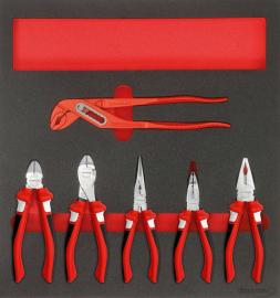 Werkzeugmodul Zangen, 6-teilig, Modul 2/3