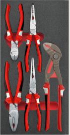 Werkzeugmodul Zangen, 5-teilig, Modul 1/3