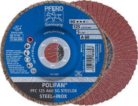 POLIFAN-Fächerschleifscheibe A SG STEELOX, Ø 125 mm, gewölbt