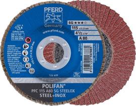 POLIFAN-Fächerschleifscheibe A SG STEELOX, Ø 115 mm, gewölbt