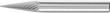 Hartmetallfrässtift (Rotorfräser) DIN 8033 – Schaft-Ø 6 mm, Spitzkegelform SKM, Zahnung 5 Produktbild