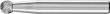 Hartmetallfrässtift (Rotorfräser) DIN 8032, Zahnung MICRO Produktbild