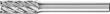 Frässtift HM zylindrisch mit Stirnverzahnung 0616 STEEL 6mm 6x16mm Pferd Produktbild img1 S