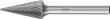 Frässtift HM Spitzkegelform 1225 3 6mm 12x25mm Pferd Produktbild img1 S
