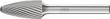 Frässtift HM Rundbogenform 1225 3 6mm 12x25mm Pferd Produktbild img1 S