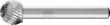 Frässtift HSS kugelförmigF 1210 3 6mm 12x10,8mm Pferd Produktbild