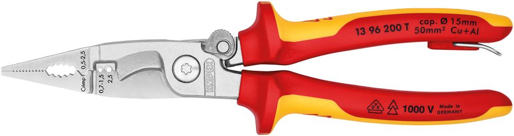 E.-Install.Zange VDE TT 200mm m.M.K.Griff Knipex Produktbild img3 L