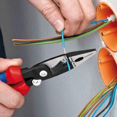 Elektroinstallationszangepoliert mit 2-Komponenten-Griffen 200mm KNIPEX Produktbild img3 L