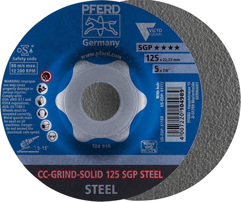 Schleifscheibe CC-GRIND SOLID SGP STEEL für die Stahlbearbeitung Produktbild img2 L