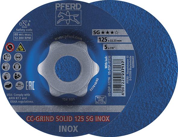 Schleifscheibe CC-GRIND SOLID SG INOX für die Edelstahlbearbeitung Produktbild img2 L