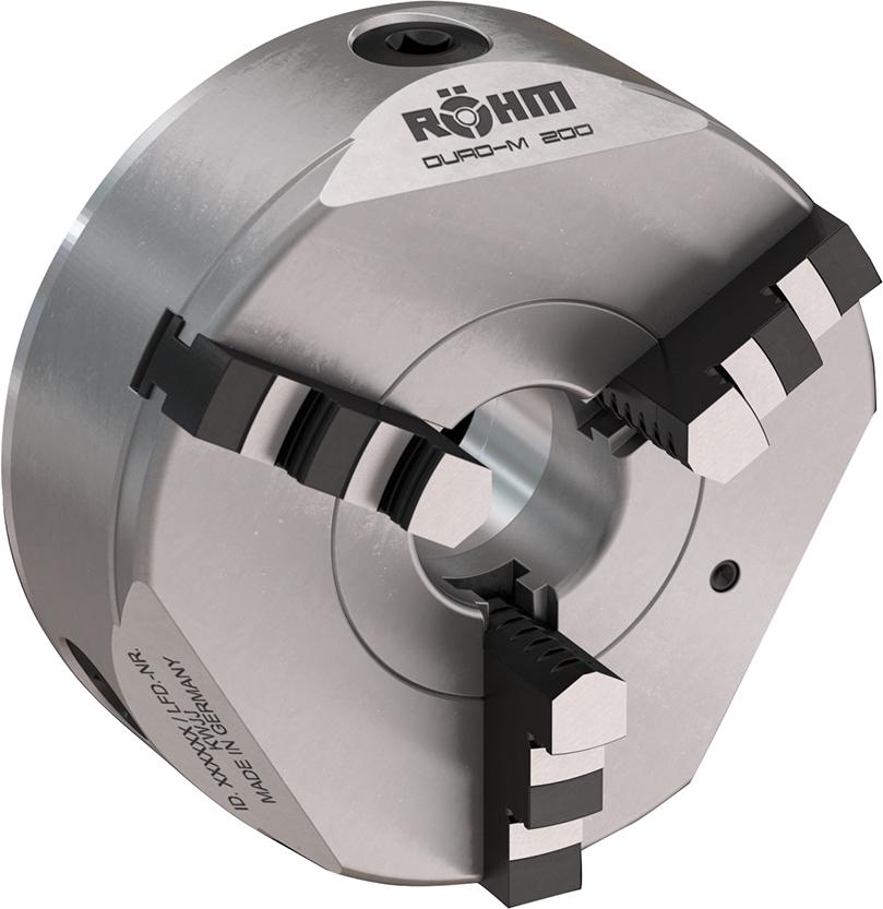 Drehfutter mit Spiralring DURO-M, 3-Backen, DIN 6350, Zylindrische Zentrieraufnahme, Form A, Stahlkörper, mit Bohr- und Drehbacken Produktbild img2 L