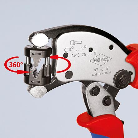Crimpzange für Aderendhülsen Twistor T 0,14-10qmm / 2x0,25qmm KNIPEX Produktbild img3 L