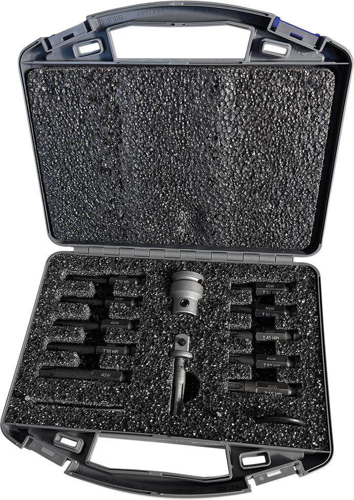 Kraft-Bit-Garnitur 7/16" 15-teilig Torx ASW Produktbild img2 L