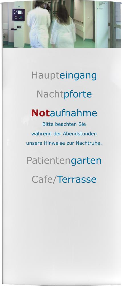 Außenaufsteller FrankfurtLED-beleuchtet, 24,75W, 230V, B1326xH3000 mm Arcyl opal weiß Produktbild img1 L