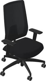 Drehstuhl Indeed mesh schwarz schwarz Produktbild