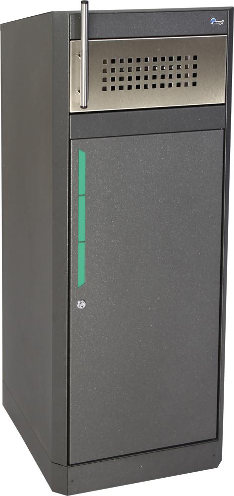 Abfallbehälter Binox- Hybrid-Bio-80l mit Aktivkohlefilter 420x420x1060mm Produktbild img2 L