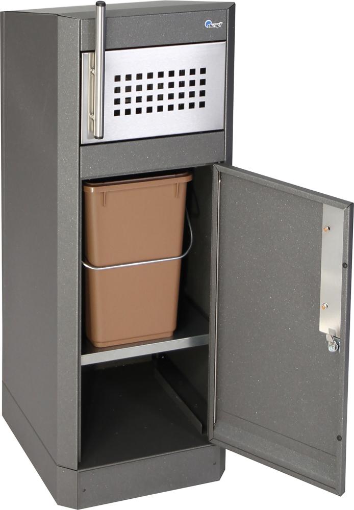 Abfallbehälter Binox- Hybrid-Bio-25l mit Aktivkohlefilter 315x336x835mm Produktbild img3 L