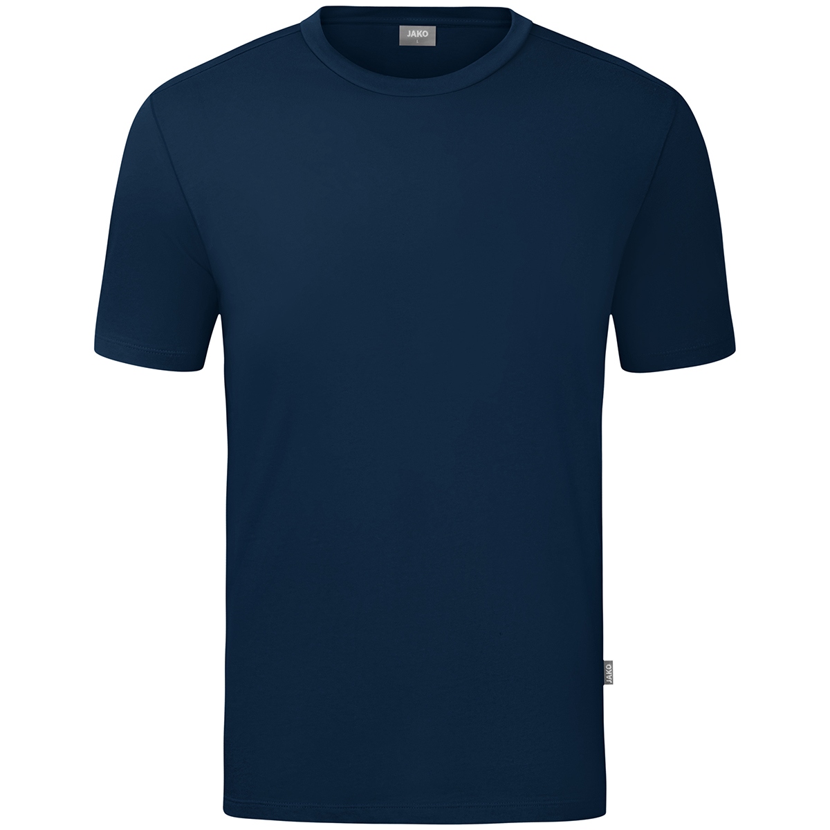 Herren-T-Shirt Organic Stretch, Gr. L, marine JAKO, inkl. Transferdruck "Rohrleitungsbau Münster", ca. 5 x 5 cm, 1-farbig gelb Produktbild img2 L