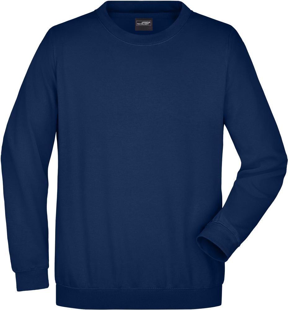 Pullover JN040, navy, Gr. M, inkl. Transferdruck "Rohrleitungsbau Münster", ca. 5 x 5 cm, 1-farbig gelb Produktbild img1 L