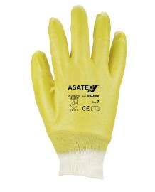 Handschuh, Nitril, vollbeschichtet, Gr. 9, gelb ASATEX Produktbild