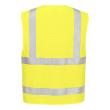 Warnschutz Weste mit Reißverschluss, Bizflame Hi-Vis FR, Gr. S/M, warngelb inkl. Transferdruck "Rohrleitungsbau Münster", ca. 5 x 5 cm, 1-farbig dunkelblau Produktbild img2 S