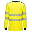 Warnschutz T-Shirt, flammhemmend, Gr. L, warngelb/marine, inkl. Transferdruck "Rohrleitungsbau Münster", ca. 5 x 5 cm, 1-farbig blau Produktbild img2 S