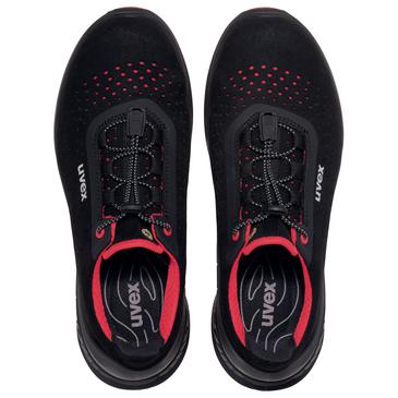 uvex 1 G2 Halbschuhe S1 68468 schwarz, rot Weite 11 Größe 39 Produktbild img2 L