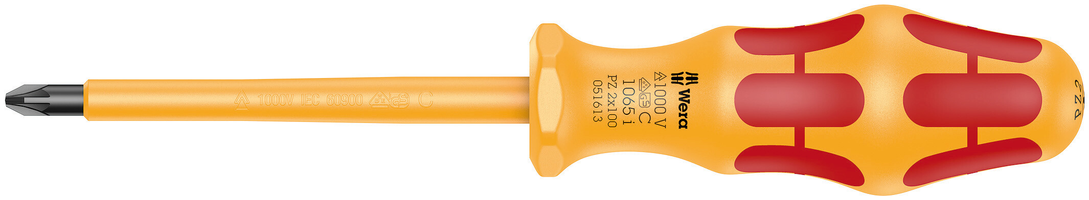 1065 i PZ VDE-isolierter Kraftform Kreuzschlitz-Schraubendreher, PZ 2 Produktbild img1 L