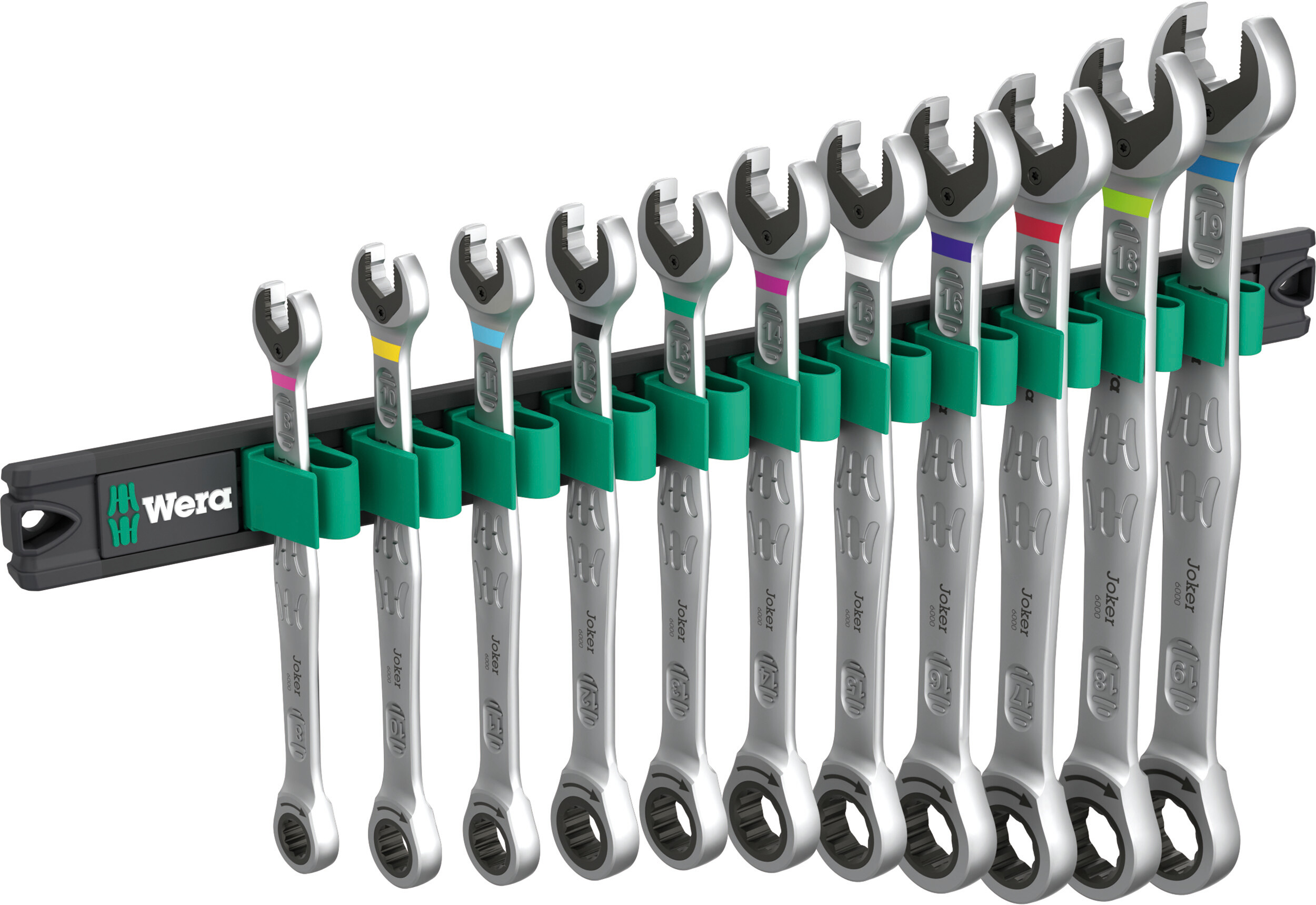 9630 Magnetleiste 6000 Joker 1 Maul-Ringratschenschlüssel-Satz, 11-tei Produktbild img1 L