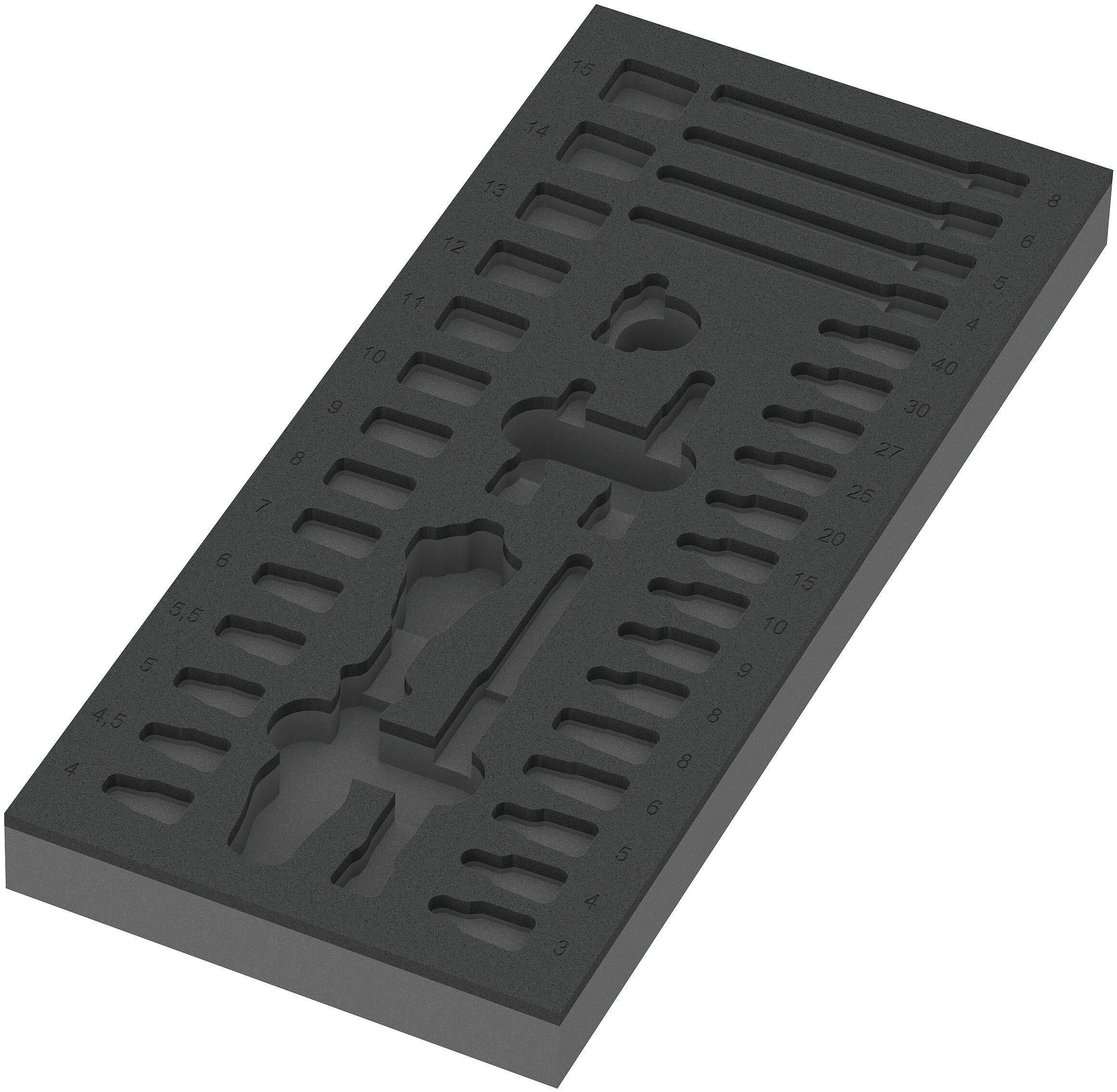 9820 Schaumstoffeinlage 8000 A Zyklop Knarre 1/4" Set 1, ohne Wer Produktbild img1 L