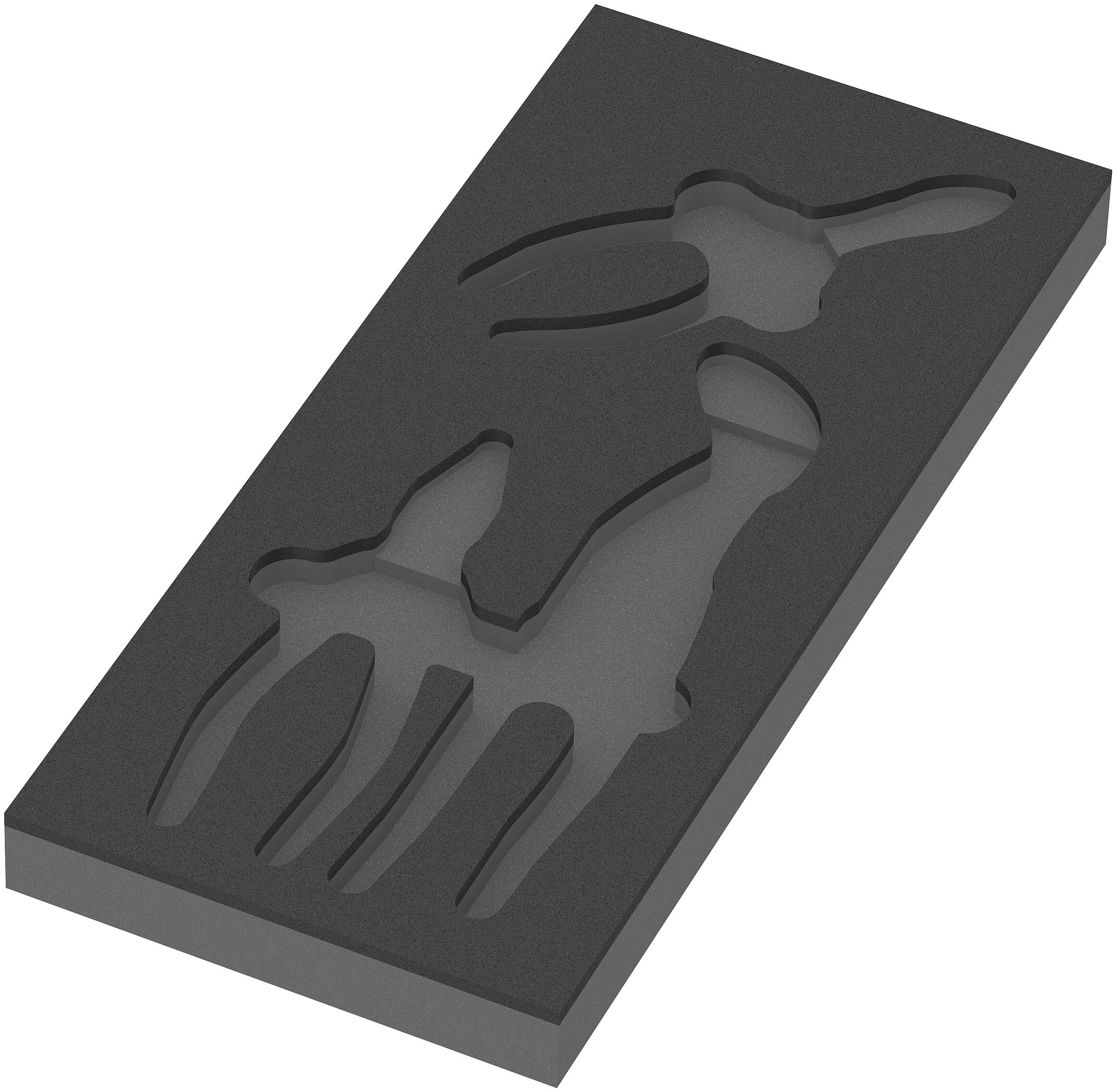 9880 Schaumstoffeinlage KNIPEX Zangen Set 1, ohne Werkzeug, 172 x 30 x Produktbild img1 L