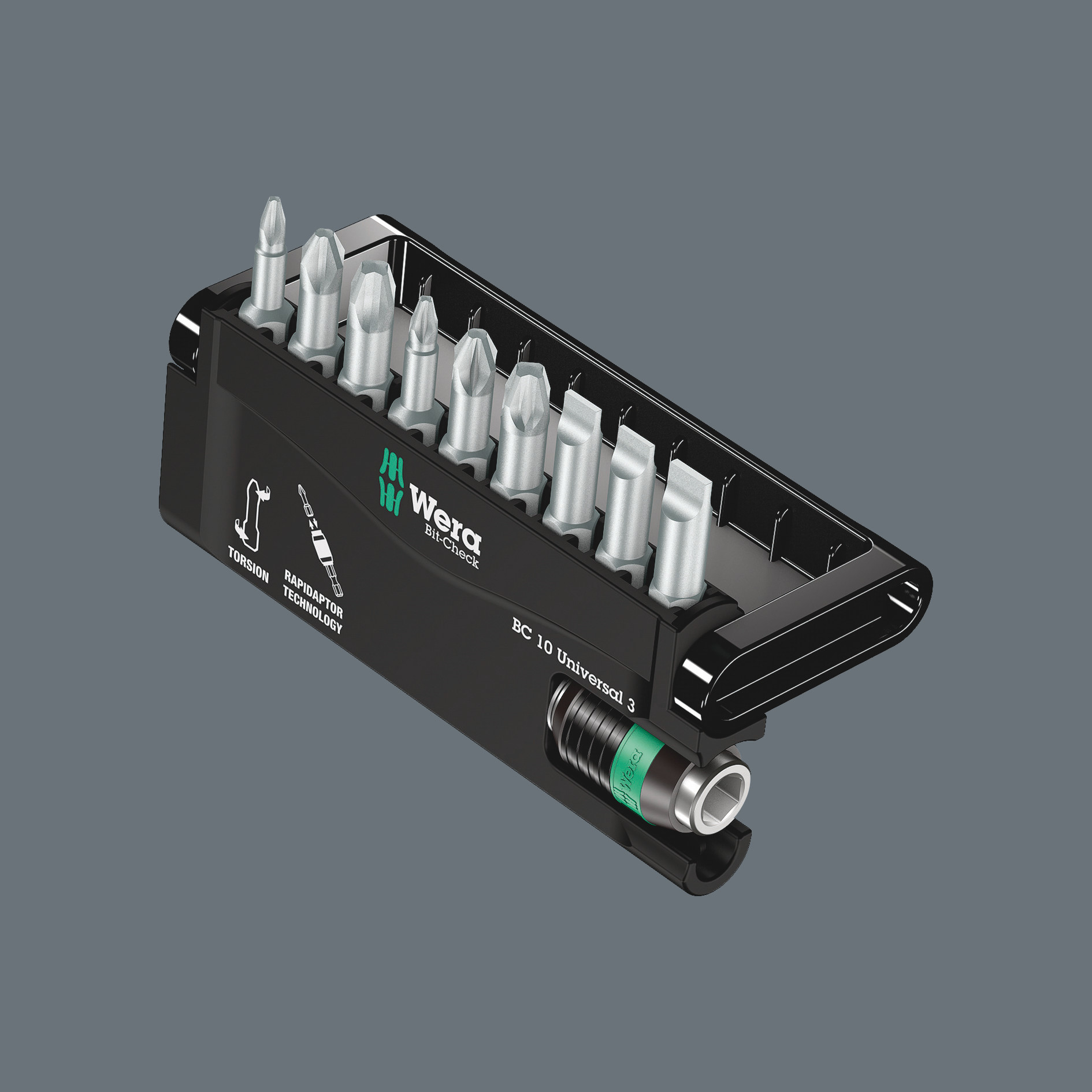 WERA Bit-Sortiment 1/4" Universal 3 10-teilig im Bit-Check Produktbild img6 L
