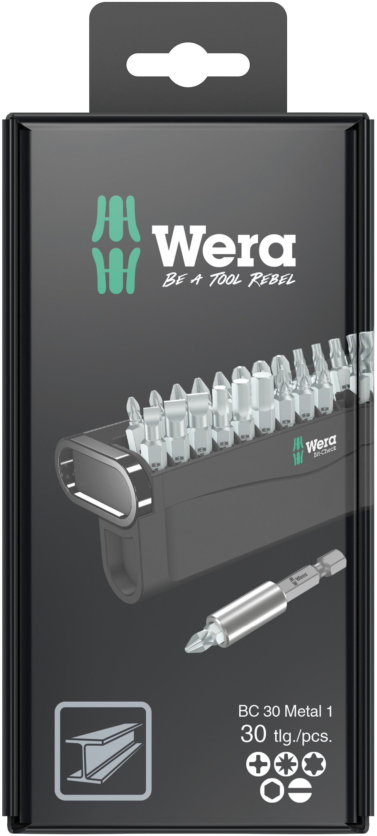WERA Bit-Sortiment 1/4" Metal 1 SB 30-teilig im Bit-Check Produktbild img1 L